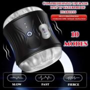 Pleasure Hub Men Rechargeable Male Masturbator – 7 Powerful Vibration Modes, Open-Ended Stroker