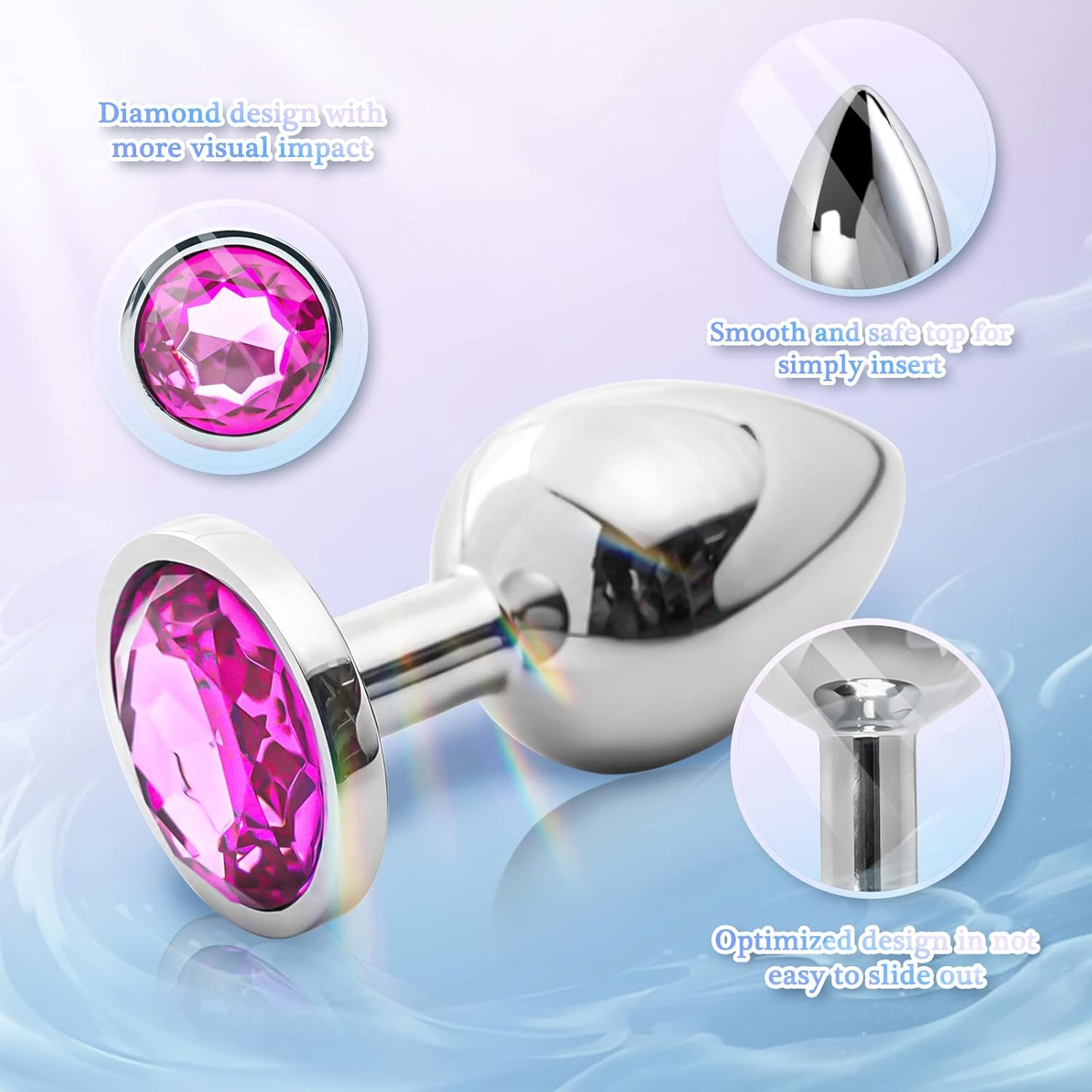 Crystal Anal Plug Stimulator Anal Massage Dilatancy Toys G-Point Massage Sexual Wellness Adult Pleasure - Image 4