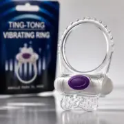 Pleasure Hub Mens Ting Tong Ring with different vibration modes Silicone Penis Vibrator, Man Masturbation Delay Ejaculation Vibrator Ring