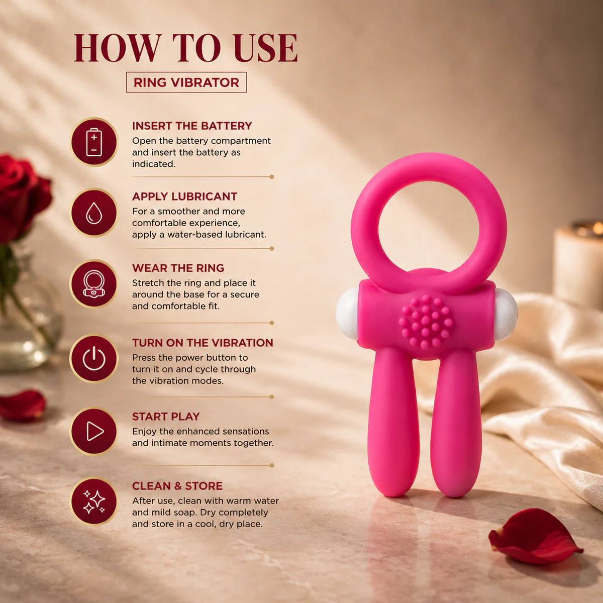Delay Rabbit Ring Sex Vibrator Super-stretch Erection Training clitoral perineal Stimulation Lasting finger Vibrating Cock Ring - Image 2