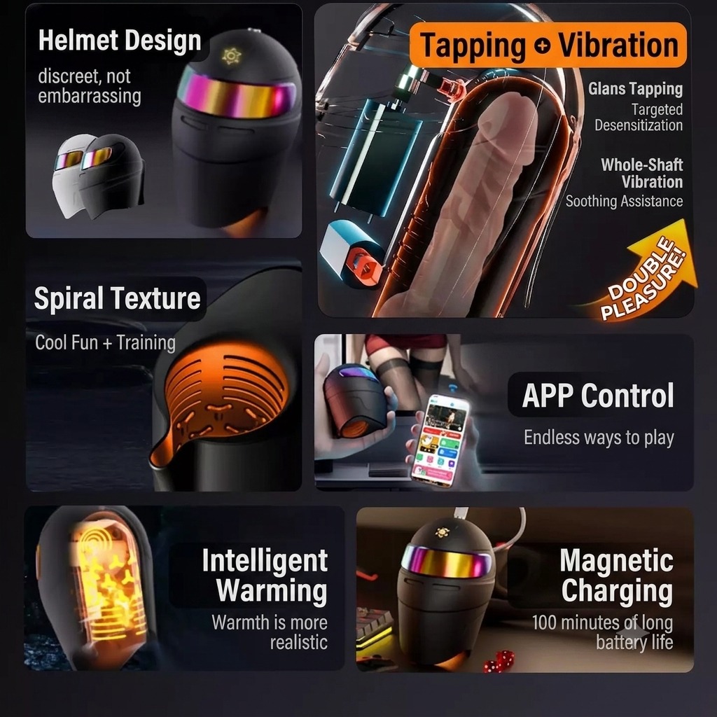 Penis Delay Trainer: Desensitizing Male Product for Endurance Training, Reducing Glans Sensitivity, Masturbation Cup, Massage, Masturbation - Image 4