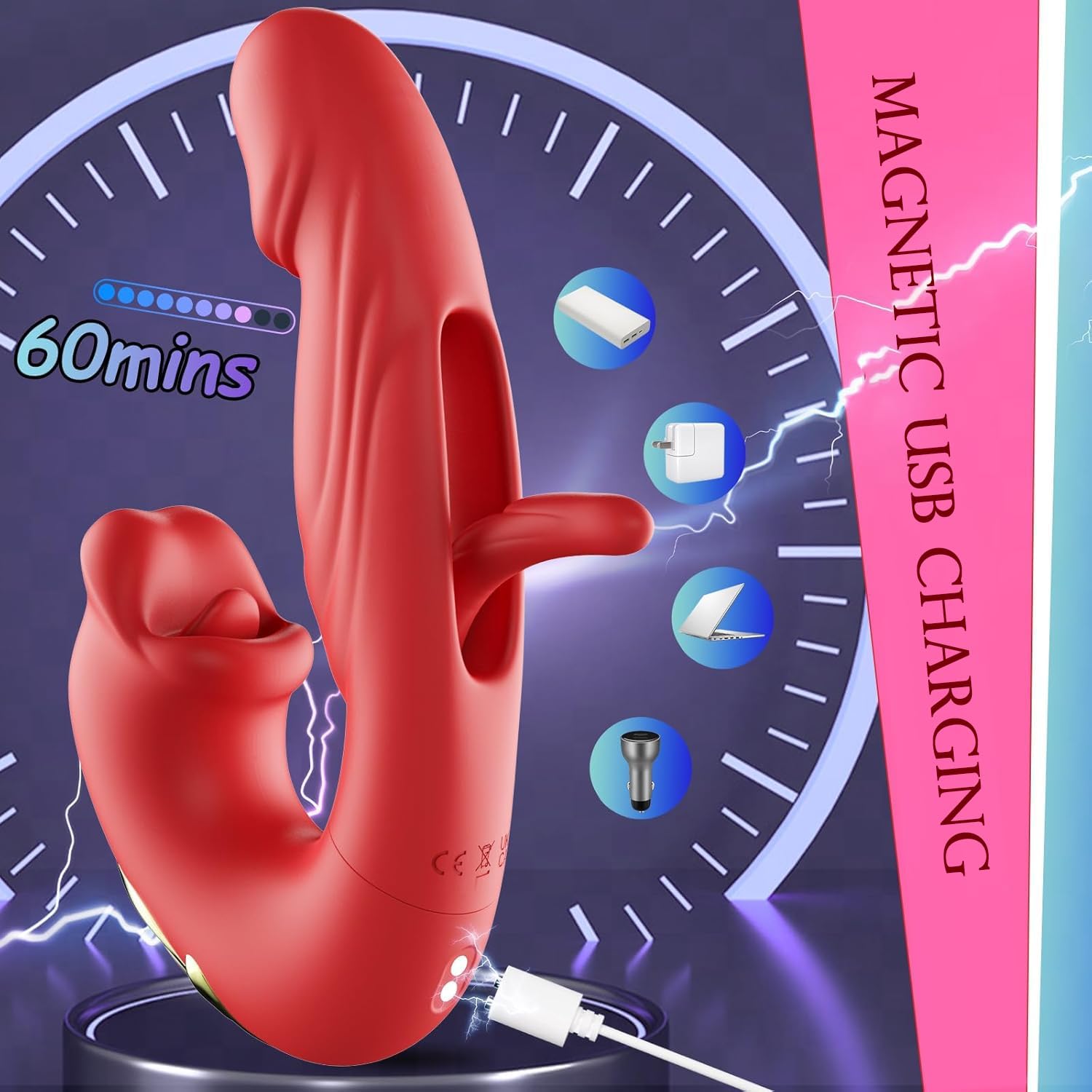 Powerful Tongue Vibrator for Women Licking Dildo Clitoris Stimultor Finger Flapping Vagin Massager - Image 4