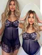 Sheer Chemise Lingerie Dress with Matching Brief