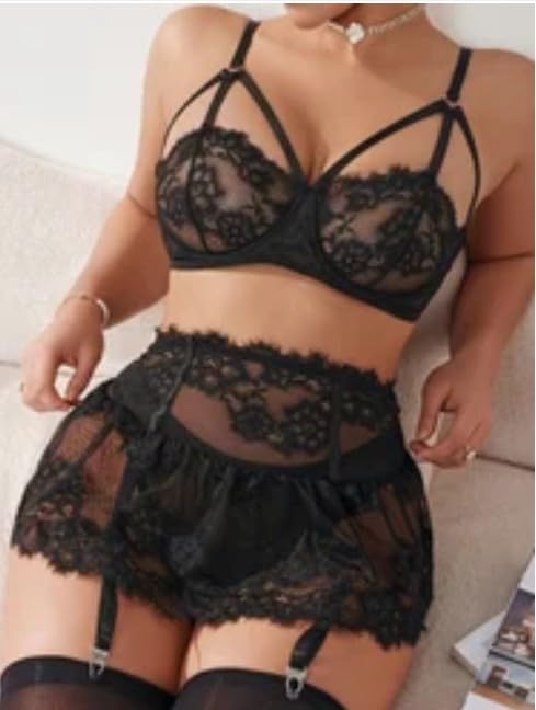 Westonwings Women’s Sheer Lace Bra Panty Set - Image 4