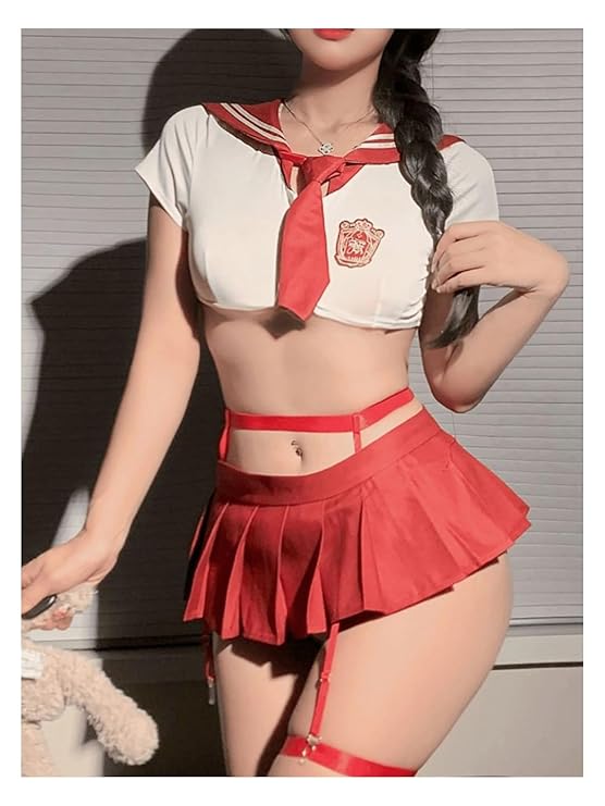 Mini Skirt, and Necktie - Image 4