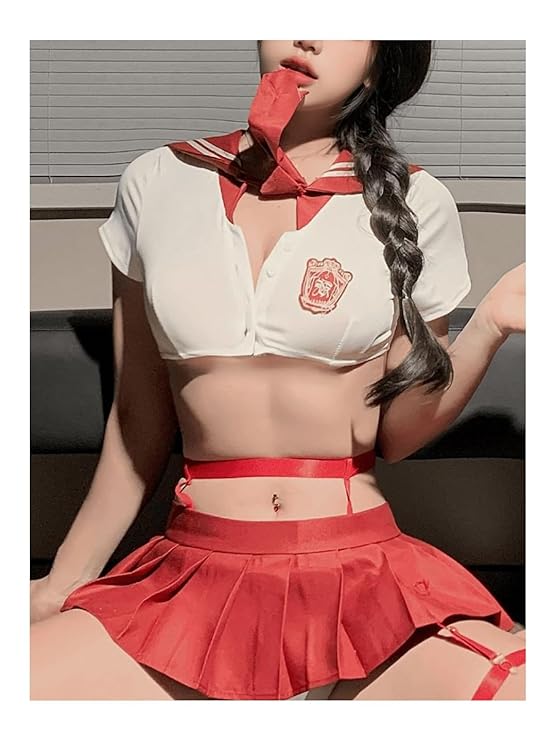 Mini Skirt, and Necktie - Image 5